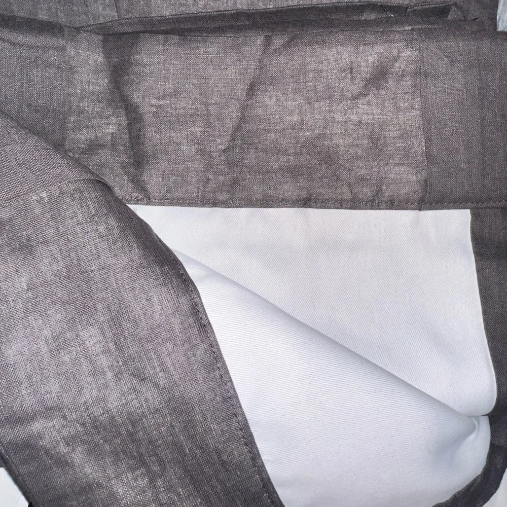 QUINCE BLACKOUT EUROPEAN LINEN CURTAIN PANEL DARK GRAY (1) 48 X 96 L - NWOT